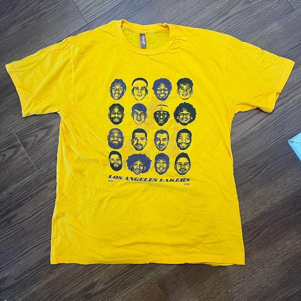 Nba Men's Yellow T-shirt